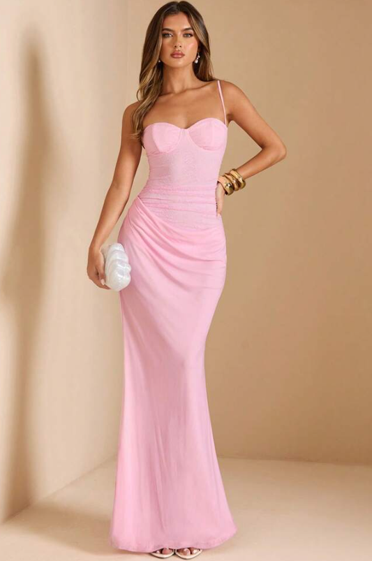 Women's Lace Mesh Patchwork Cami Dress